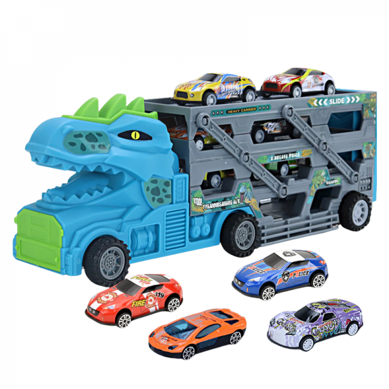 Kit Super Cegonha Tiranossauro-Rex Três Andar Com Pista Lançadora Lateral