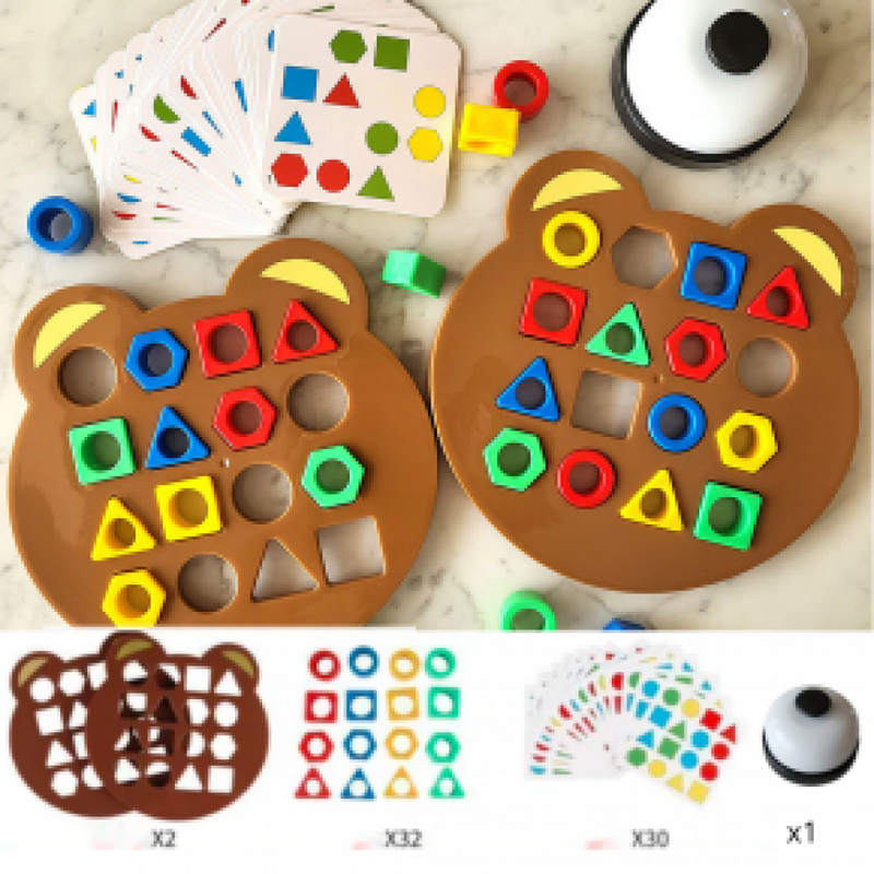 Kit Jogo Quebra Cabeça Encaixe Rápido C/ Peças Geométricas