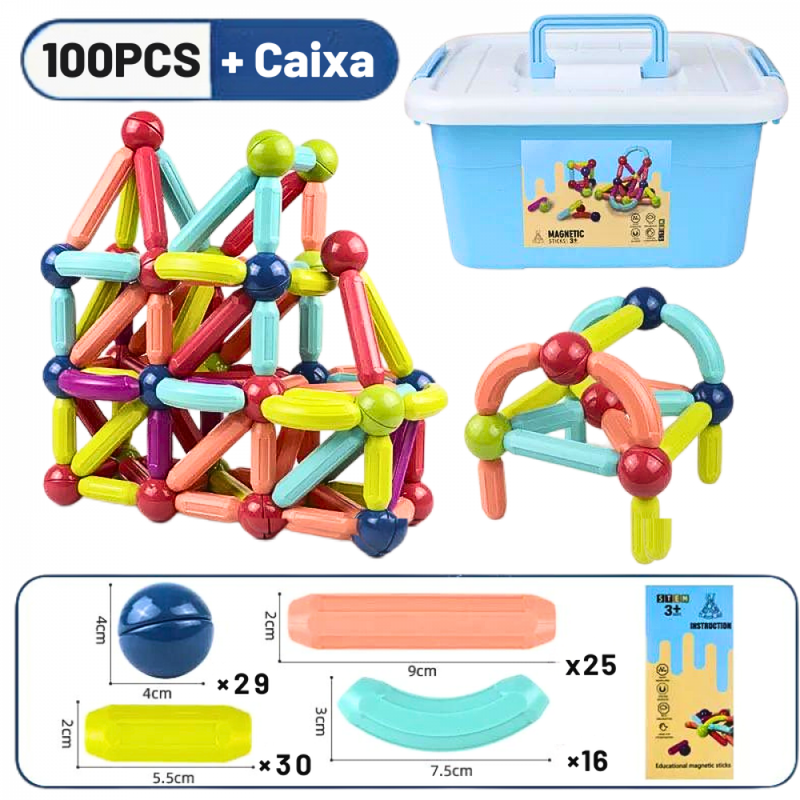 Kit Magnetc Blocks Peças De Construção