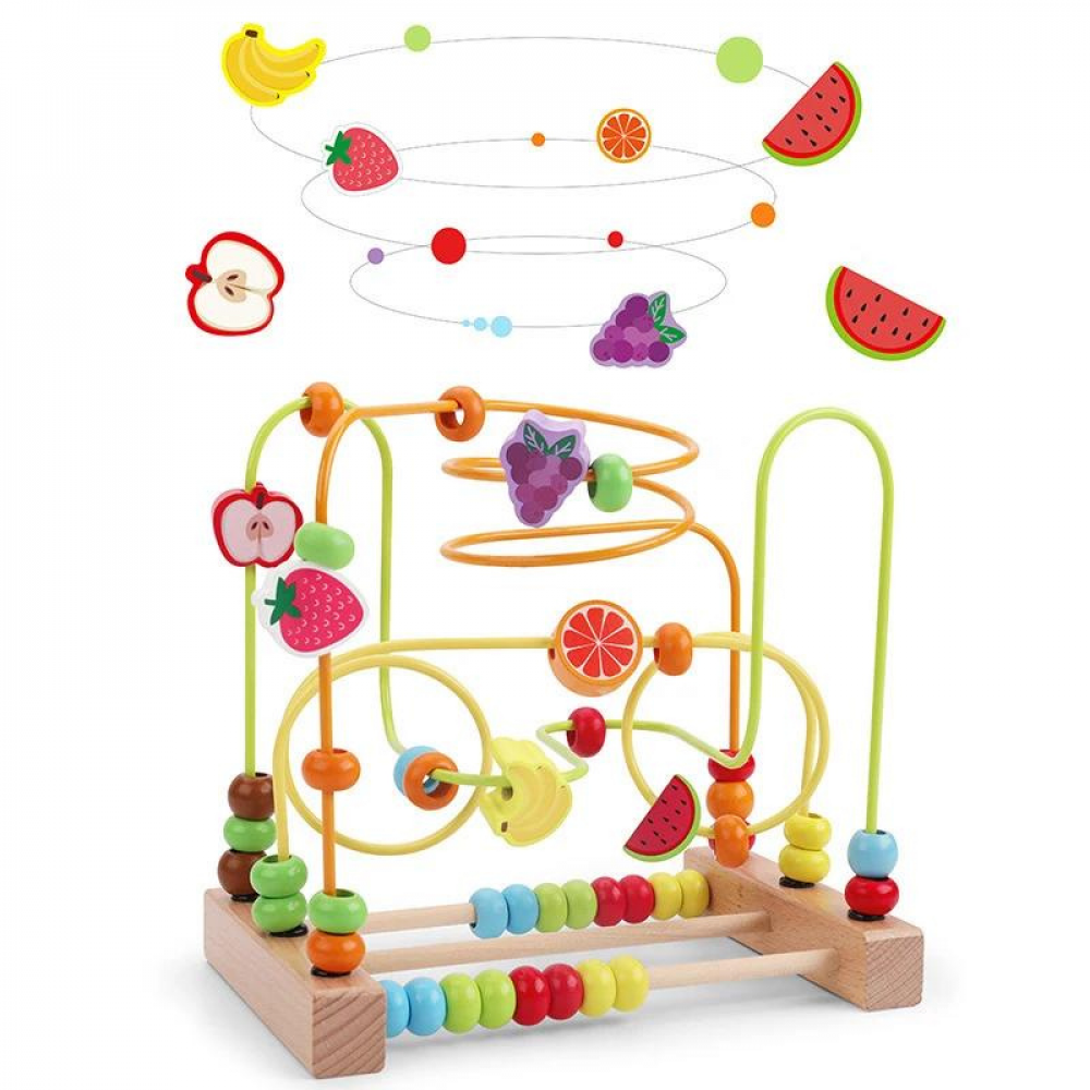 Labirinto Montanha Russa Montessori Frutas E Animais