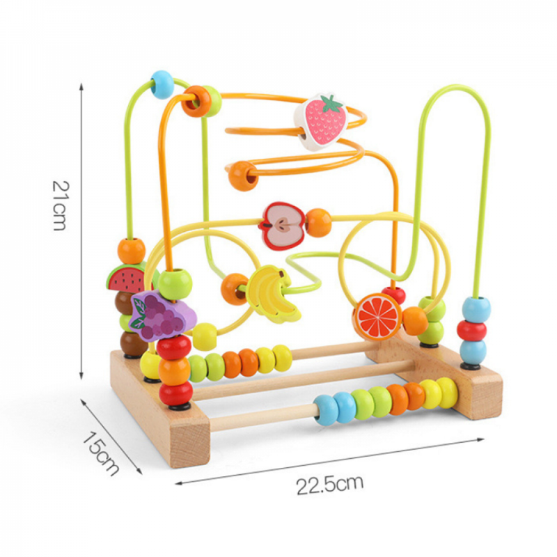 Labirinto Montanha Russa Montessori Frutas E Animais