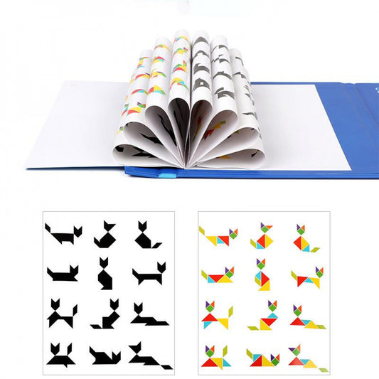Tangram Livro Quebra-Cabeça 3D Magnético - 07 Peças