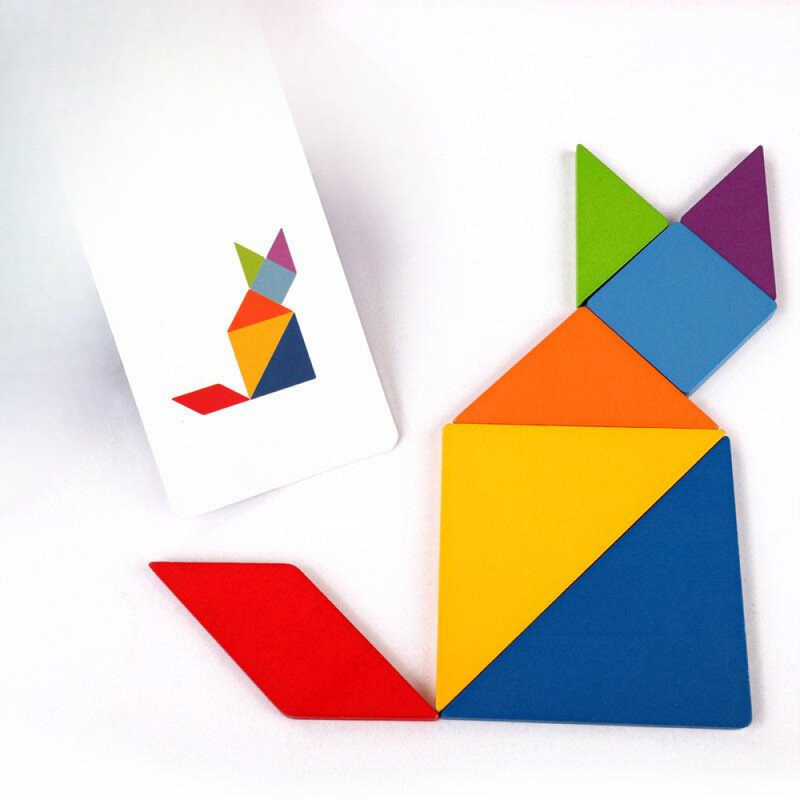 Tangram Quebra-Cabeça Magnético 3D - 07 Peças