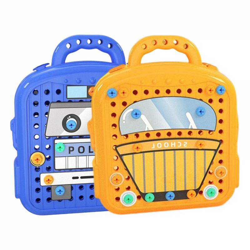 Maleta Quebra-Cabeça Monta Desmonta Com Furadeira Elétrica