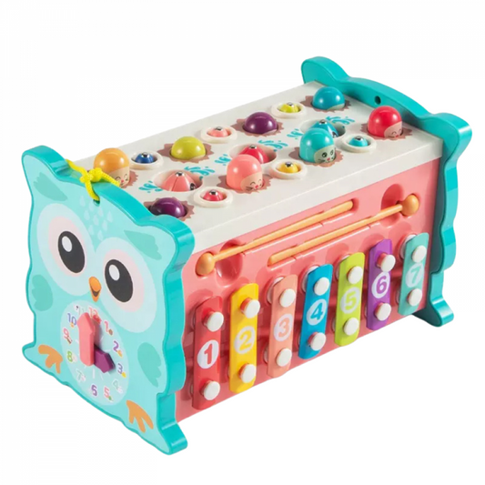 Brinquedo Educativo 8 em 1 Genius Box - Com Números, Martelo e Pesca