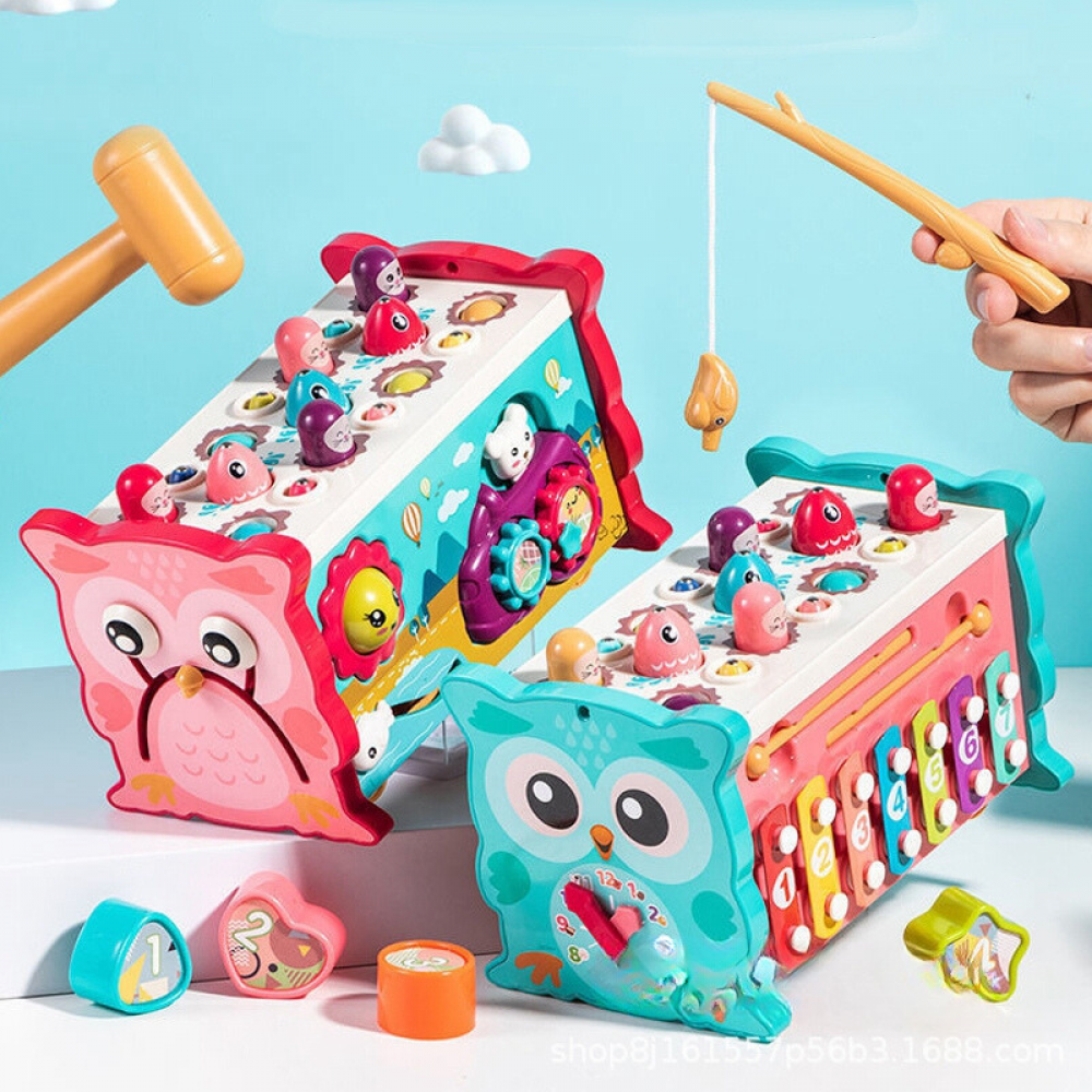 Brinquedo Educativo 8 em 1 Genius Box - Com Números, Martelo e Pesca