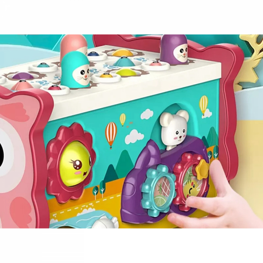 Brinquedo Educativo 8 em 1 Genius Box - Com Números, Martelo e Pesca