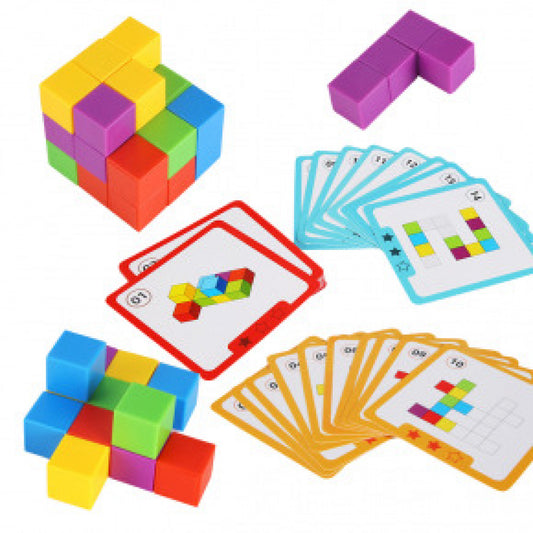 Jogo Quebra Cabeça Puzzle Blocos Coloridos De Montar