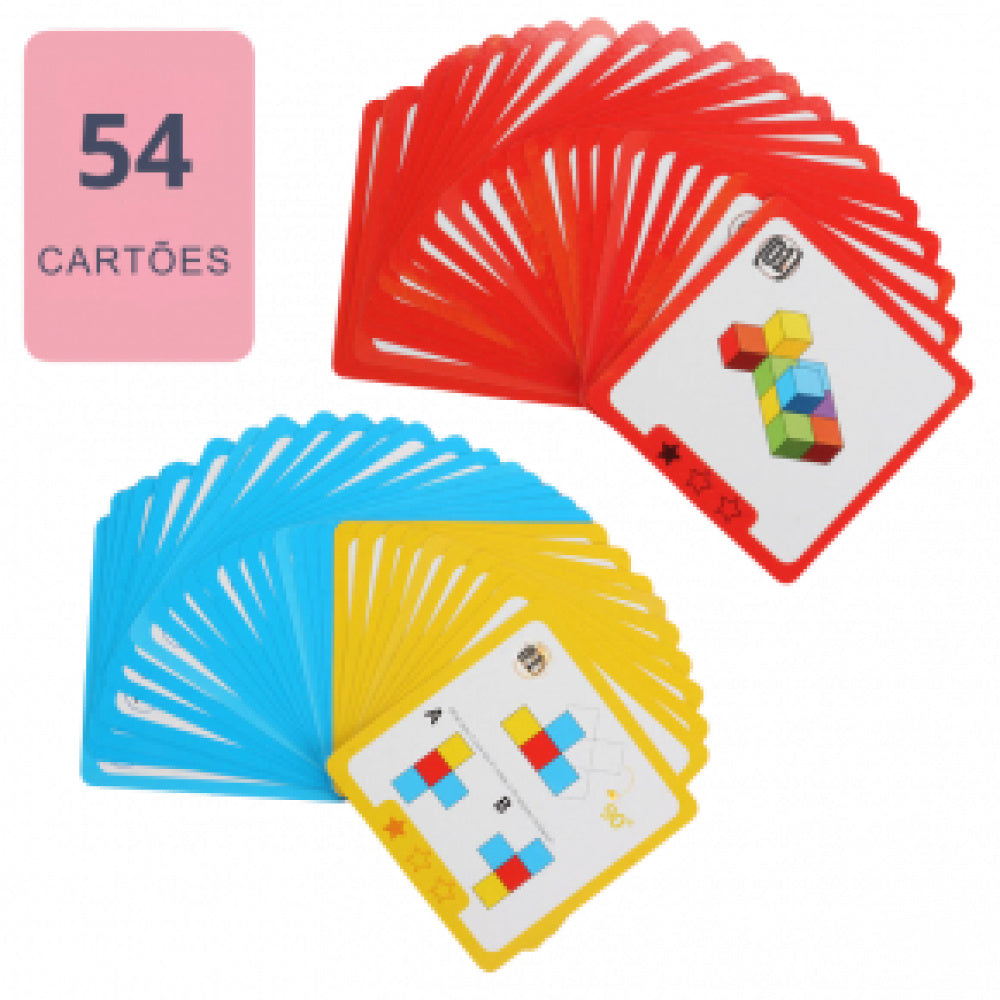 Jogo Quebra Cabeça Puzzle Blocos Coloridos De Montar