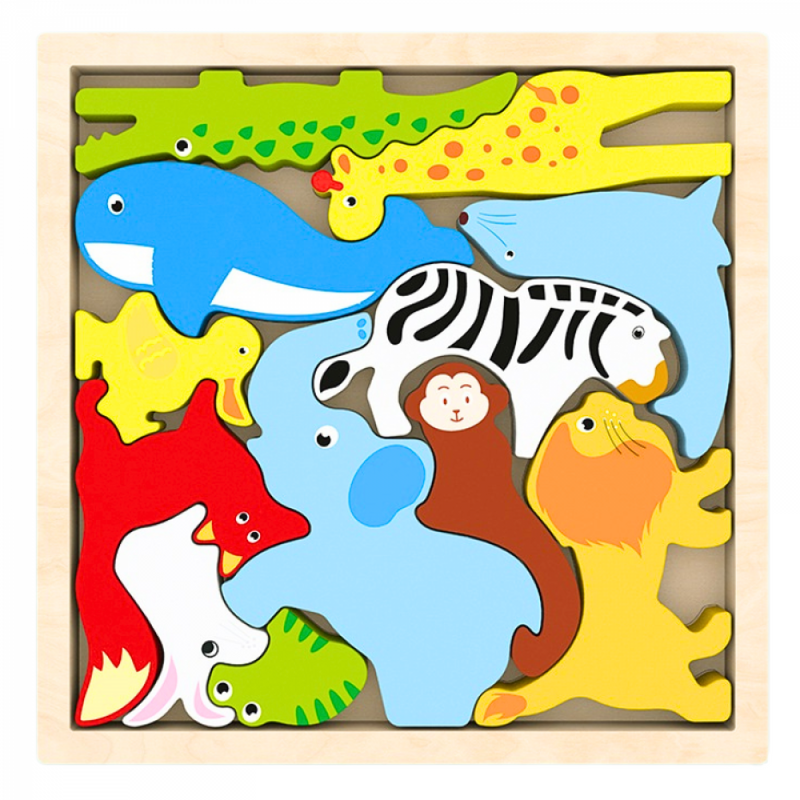 Quebra-Cabeça Montessori Quadro 3D