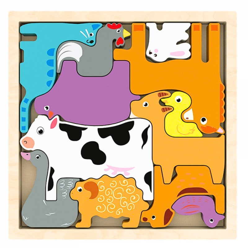 Quebra-Cabeça Montessori Quadro 3D