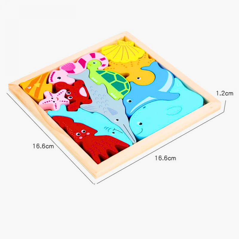 Quebra-Cabeça Montessori Quadro 3D