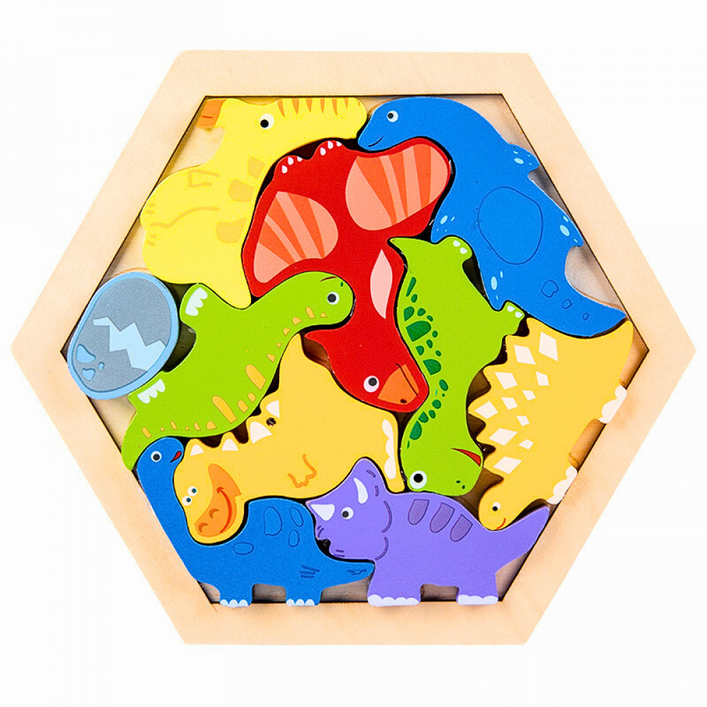 Quebra-Cabeça Montessori Hexagonal 3D