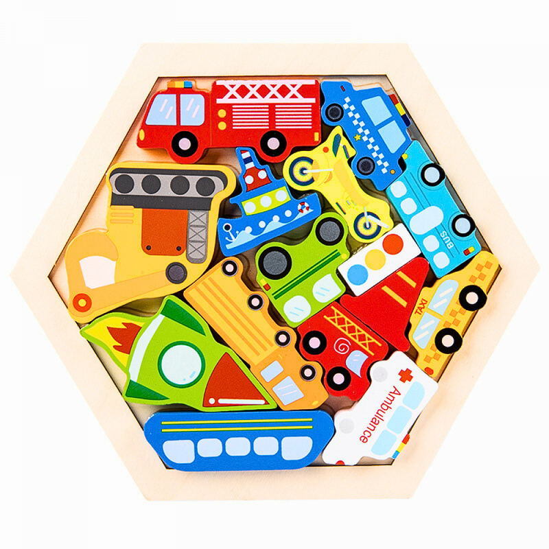 Quebra-Cabeça Montessori Hexagonal 3D