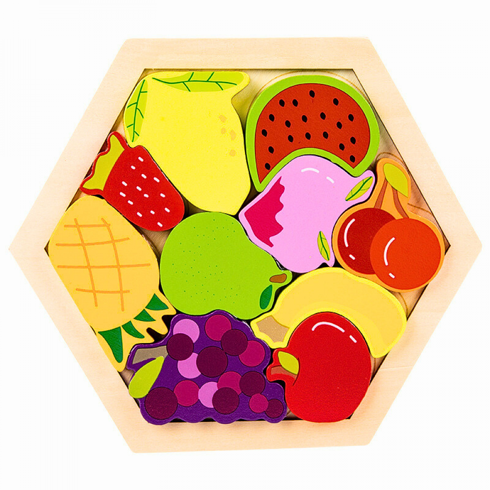 Quebra-Cabeça Montessori Hexagonal 3D