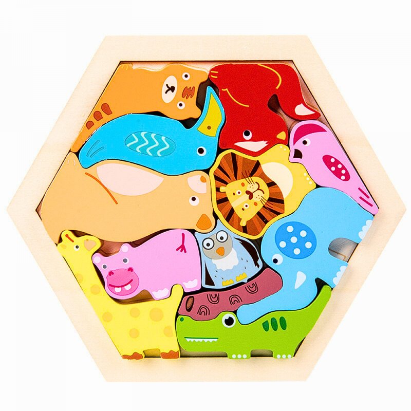 Quebra-Cabeça Montessori Hexagonal 3D