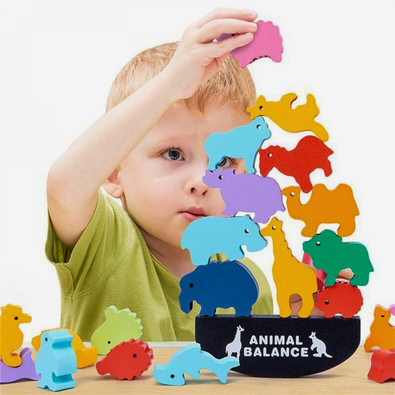 Quebra-cabeça Montessori Animais Equilibristas