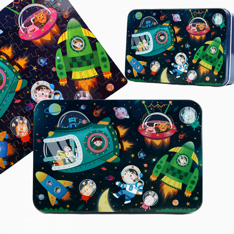 Quebra-Cabeça De Madeira Montessori Com 100 Peças