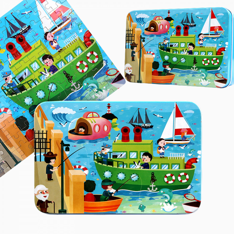 Quebra-Cabeça De Madeira Montessori Com 100 Peças