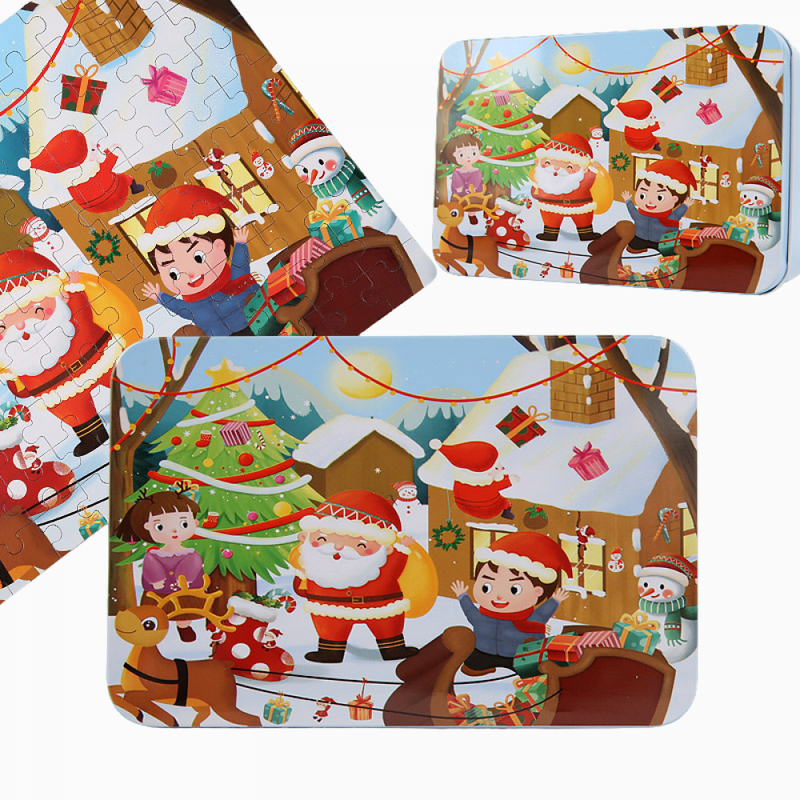 Quebra-Cabeça De Madeira Montessori Com 100 Peças