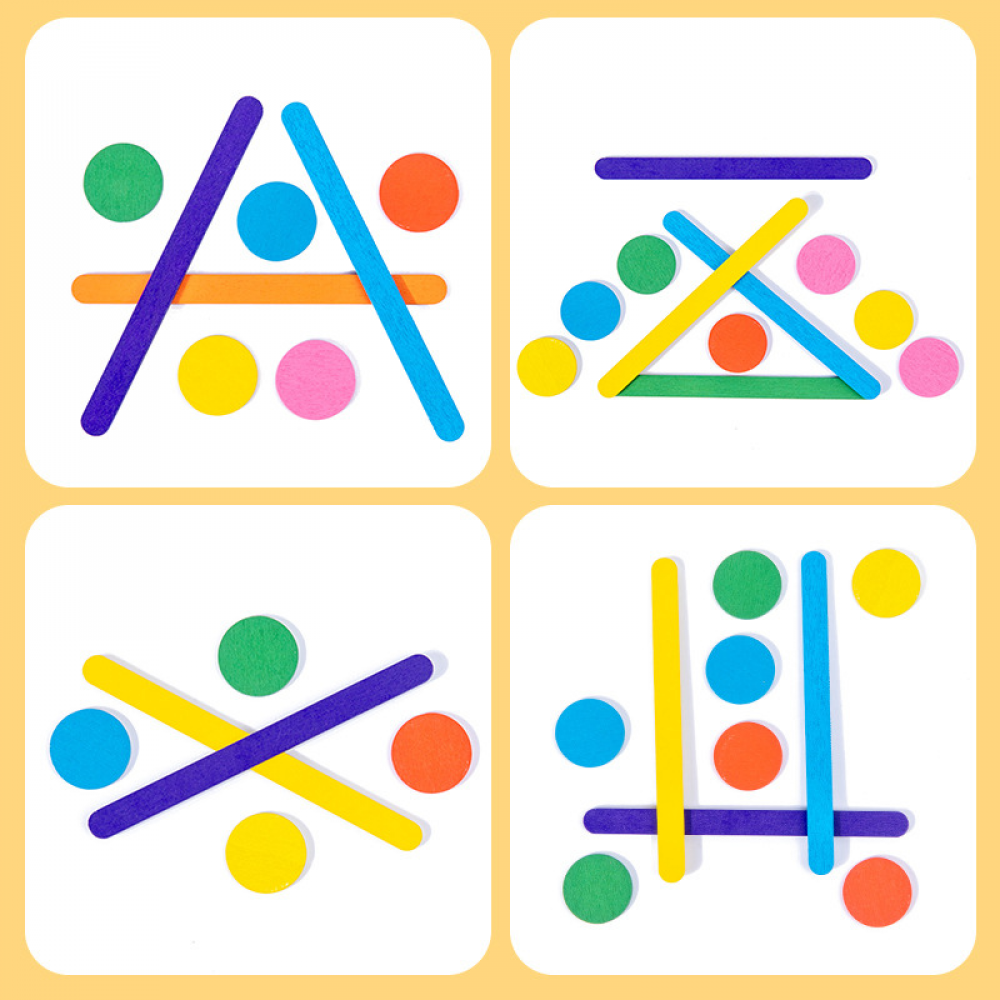 Jogo Quebra-Cabeça Montessori Challenge Varas e Discos