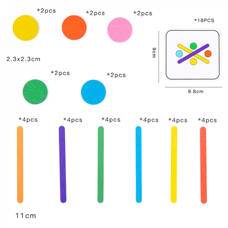 Jogo Quebra-Cabeça Montessori Challenge Varas e Discos