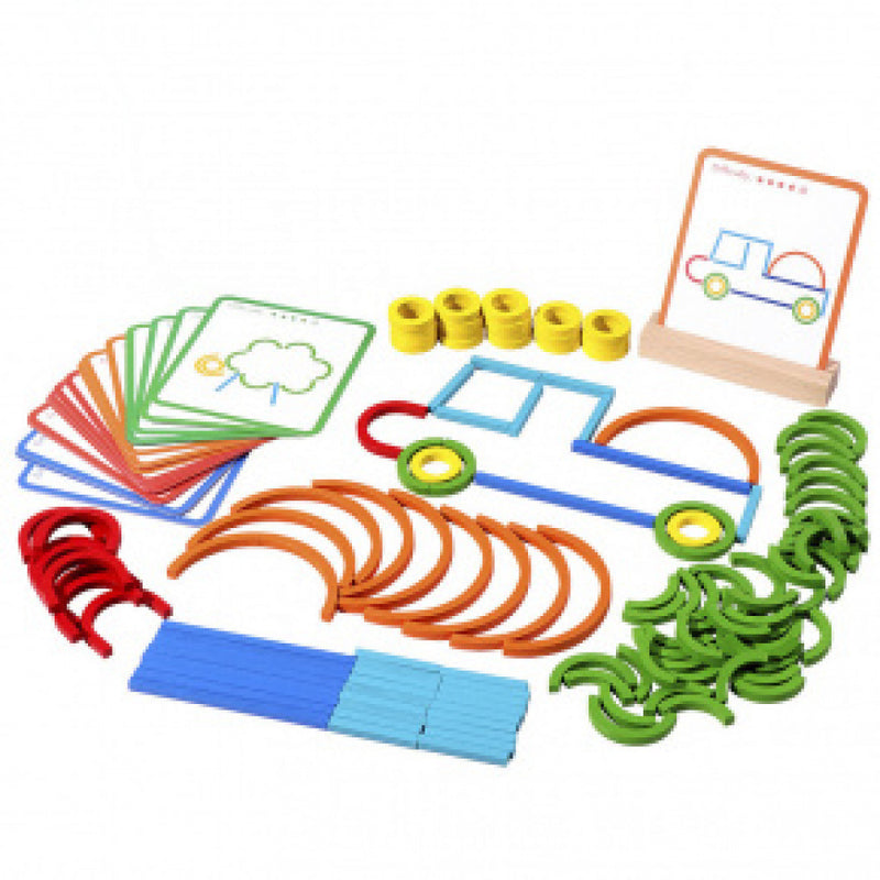 Jogo Quebra Cabeça Montessori SmartPlay Varas e Anéis