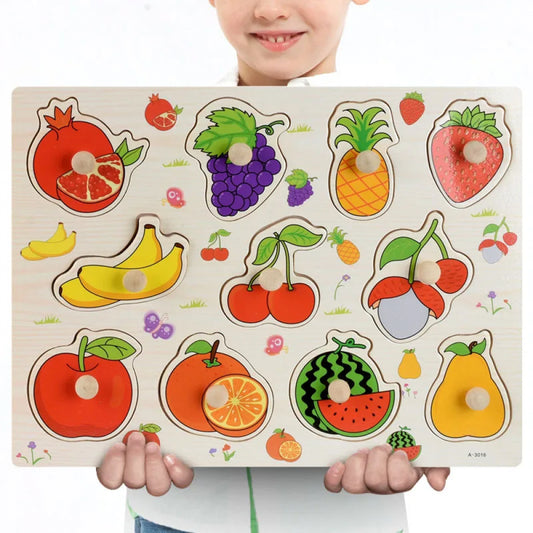 Quebra-Cabeça Montessori Frutas e Verduras