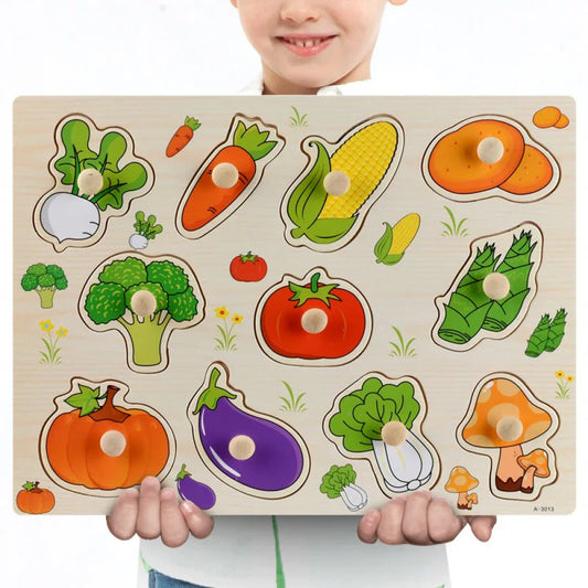 Quebra-Cabeça Montessori Frutas e Verduras