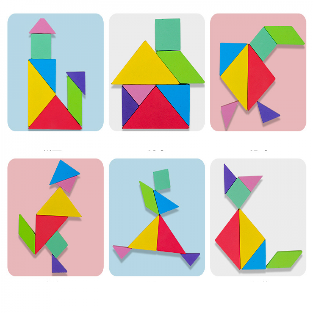 Tangram Livro Quebra-Cabeça 3D Magnético - 07 Peças