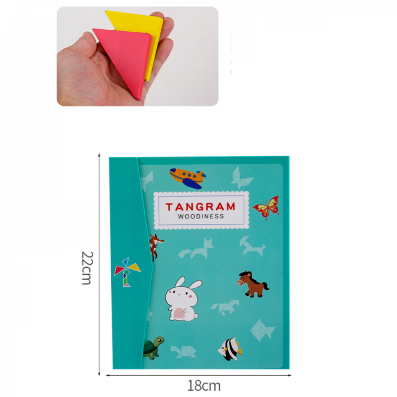 Tangram Livro Quebra-Cabeça 3D Magnético - 07 Peças