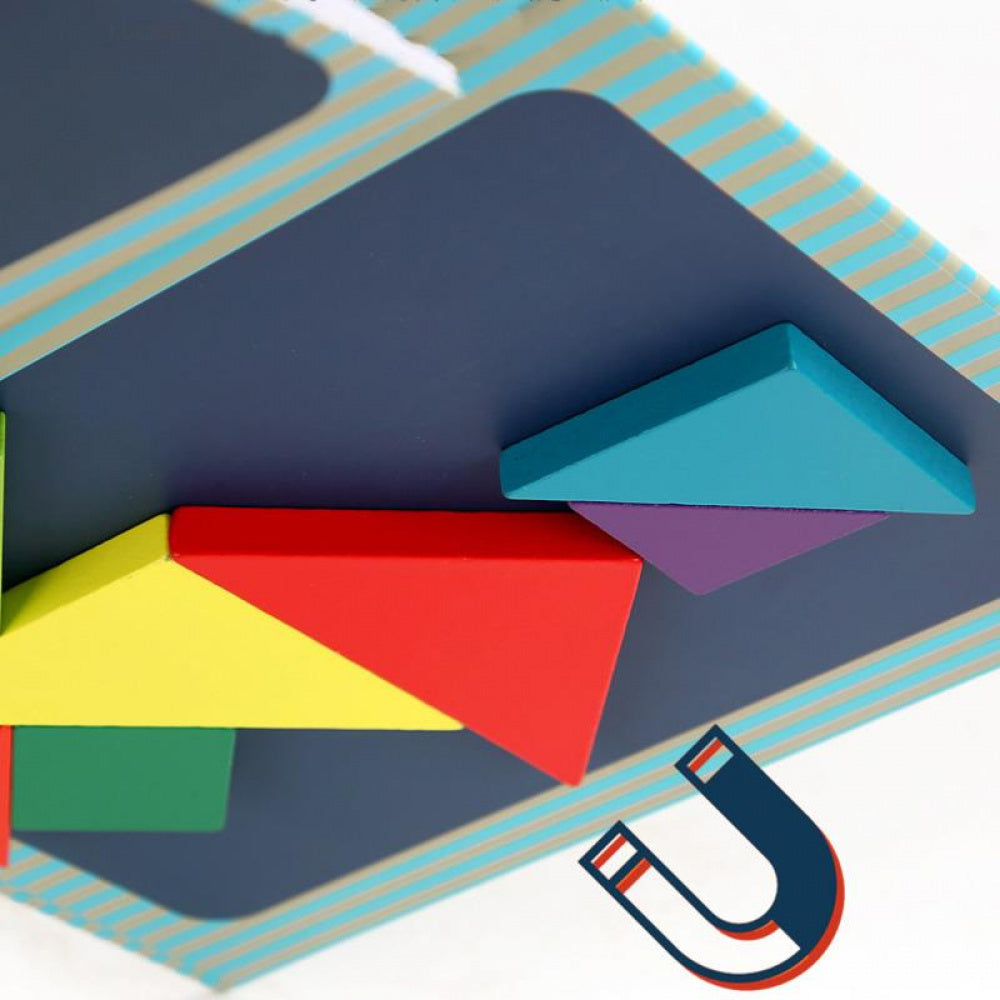 Tangram Quebra-Cabeça Magnético 3D - 07 Peças