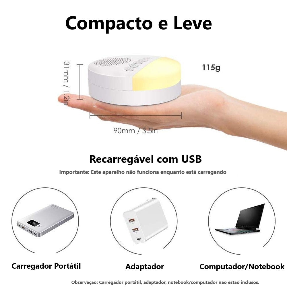 Aparelho De Ruído Branco Para Bebê Relaxar E Dormir