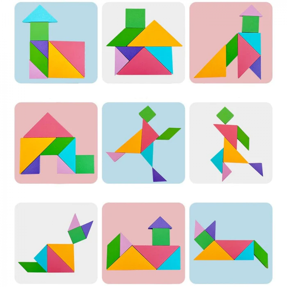 Tangram Livro Quebra-Cabeça 3D Magnético - 07 Peças