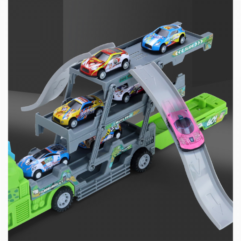 Kit Super Cegonha Tiranossauro-Rex Três Andar Com Pista Lançadora Lateral